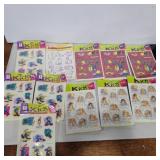 11 packs of stickers