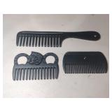 Metal horse mane- tail grooming Combs