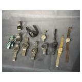 Digital and analog wristwatches