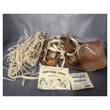 Leather strips and ties