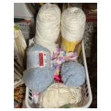 New yarn in small basket
