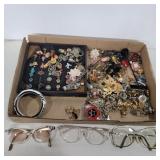 Costume jewelry and glasses