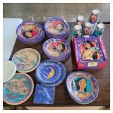 Pocahontas and other party supplies plates, cups,