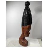 Hand carved African wooden woman sculpture 13 '