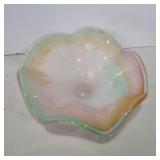 Art glass bowl 10.5in 4in tall