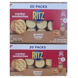 2- 20ct boxes of ritz peanut butter crackers