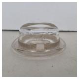 Small glass hat 4.5in across x 2in tall