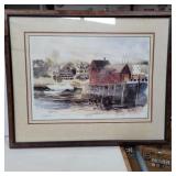 Framed William Bradley 'the yellow house' artist