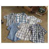 Wrangler short sleeve button-up shirts L and XL