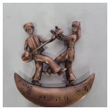 Cooper dancing couple 'dance of Yi people' 5in