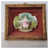 Hand painted porcelain portrait 8in x7in