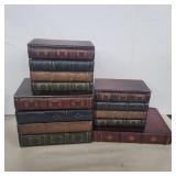 Wood book storage boxes