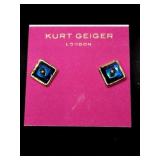 Kurt Geiger London eagle Blue square stud