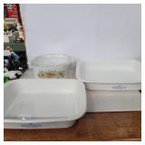 Corning ware 3liter dish, 12x10 and 13x11 baking
