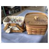 1997 wood lid and 1999 Longaberger baskets and