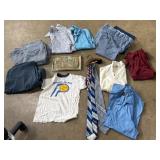 Polyester pants, ties, vintage Pacers T-shirt,