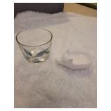 Old painted bowl and pig soap dish