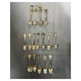 Souvenir collector spoons, 16 total