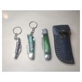 2 keychain pocket knives green pocket knife with