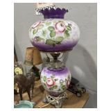 Gone with the Wind style hurricane lamp, 28.5'