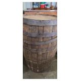 Wooden used 50 gallon whiskey barrel