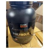 GNC amp wheybolic protein powder, chocolate fudge