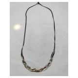 Silver braided chain marked 925.    .230oz (