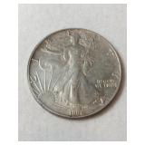 Silver 1991 walking Liberty .999 fine silver 1oz