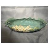 Roseville Pottery Clematis console bowl 15x9'