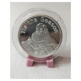 Silver 1998 'tis the season .999 fine silver 1oz