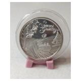 Silver 1998 seasons greeting .999 fine silver 1oz