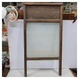 Columbus washboard Co. Glass and wood washboard