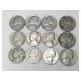 12 nickels 1930s-1960s
