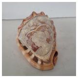 Carved shell 6in long 4in tall