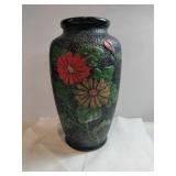 Japanese Tokanabe ware hand-painted vase 10 '