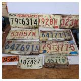 10 license plates 79,82,83,84,93