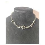 Black /clear rhinestone choker necklace
