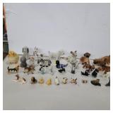 Small porcelain animal figures most marked japan