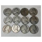 12 nickels 1930s-1960s