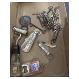 Advertising shoehorn, bottle openers, skeleton