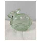 LE Smith green bunny nesting dish 4x5