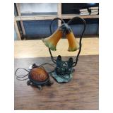 Lot of two decorative lamps: Meyda Tiffany Pond