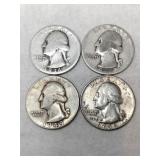 Silver quarters  1936,1941,1949,1956