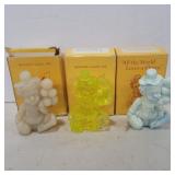 3 mosser glass clown paperweights flip,jiggs,qnd