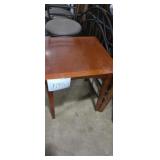 Square top wooden side table