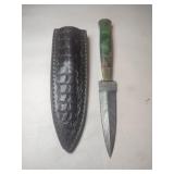 Handmade fixed blade Damascus Hunting Dagger w/