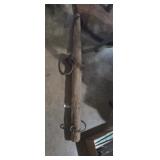 Wooden cast iron single tree horse harness