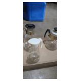 Atomic star pyrex coffee pot, and juice jug