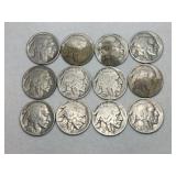 12 Indian/ buffalo nickels  1930s