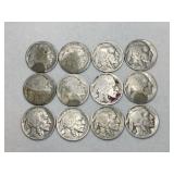12 Indian/ buffalo nickels  1930s